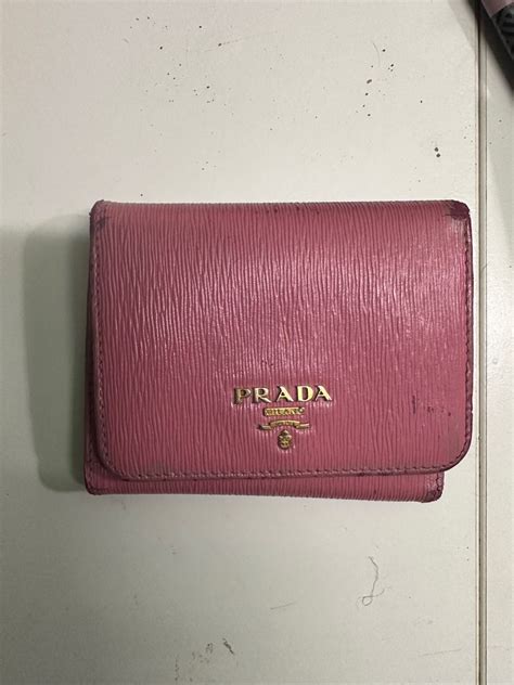 prada trifold wallet women's|authentic prada wallet.